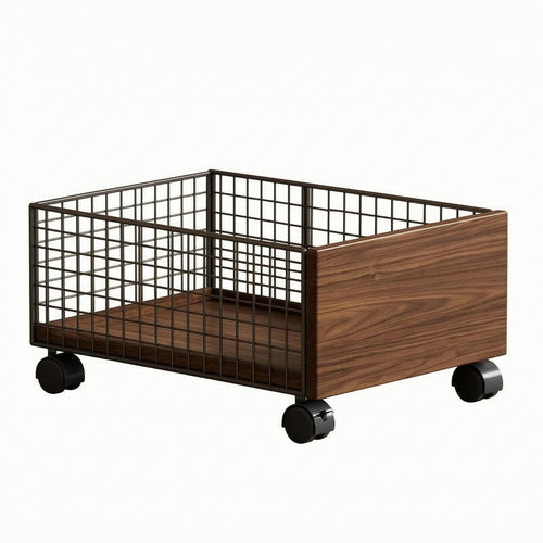 Rolling Laundry Cart Caster Wheels Utility Trolley Compact for Bathroom
