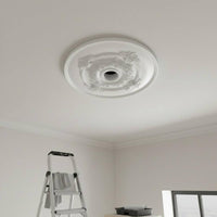 Round Carved Ceiling Medallion PU Material Decorative Chandelier Base Plate