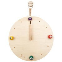 Wooden Billiard Clock Wood Finish Billiard Wall Clock Easy to Install