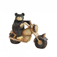 Black Bear Resin Sculpture Painted Details Home Decoration Craft-Style for Desk