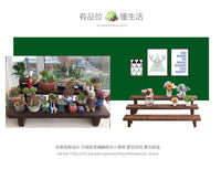 台阶脚踏实木阳台花架地面长条板凳木质花凳室内客厅多层盆栽架