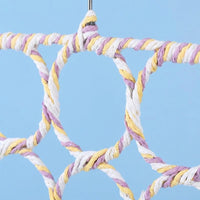 Parrot Climbing Net 2 Pack, Stainless Avian Climbing Toy and Parrot Hammock, Hanging Activity Rope for Budgie, Cockatiel and Parakeet Toys