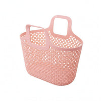 Portable Bath Basket Openwork Mesh Perforated Plastic Basket Ventilated