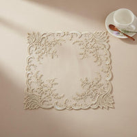 Embroidered Square Placemat Handmade Design Square Table Placemat Reusable