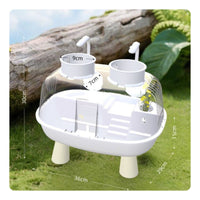 Natural Turtle Tank Climbing Ramp Water-Land Habitat Turtle Habitat Built-In