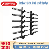 壁挂式杠铃杆收纳架健身房专业奥杆曲杆墙架家用商用杠铃摆放架