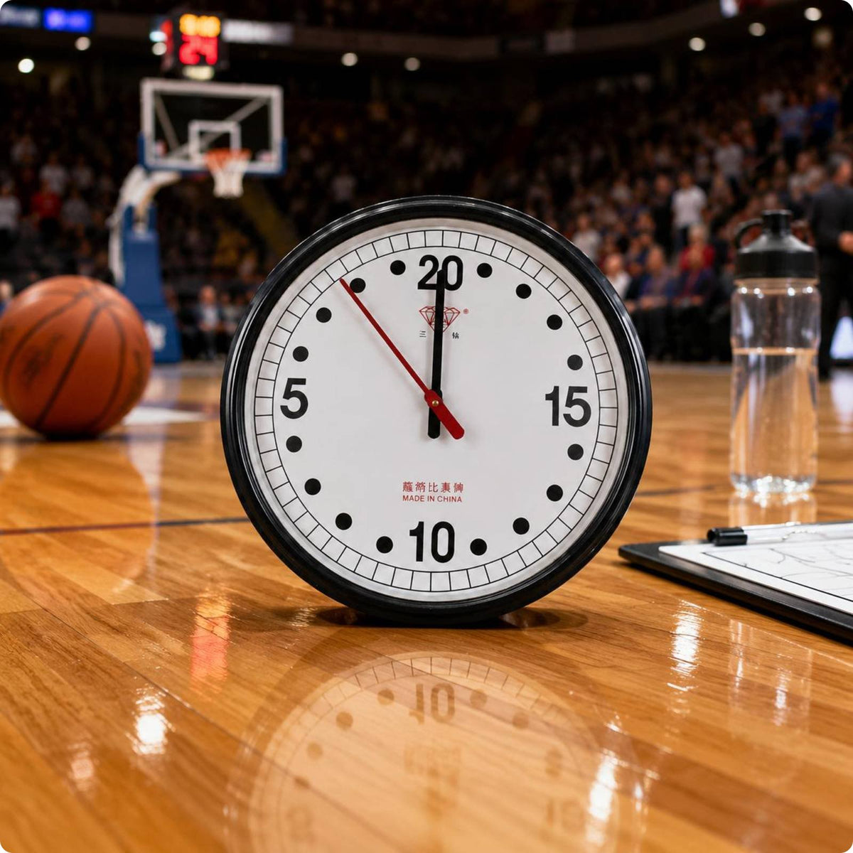 Basketball Attempt Clock Black Rim Countdown Timer Clear Face