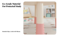 Child-Safe Design Adjustable Height kids' Table Rounded Edges Peanut Shaped Play Table Anti-Slip Legs children's Study Desk and Chair Easy to Clean for Toddlers, Preschoolers, Teachers, Classroom, Daycare, Playroom, Nursery