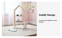 Unobstructedstanding Childs Armoire Child-Friendly Design House-Shaped Clothes
