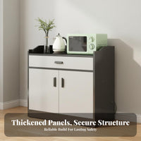 Modern Sideboard Cabinet Italian Design Dining Room Storage Cabinet Multi-Functional Kitchen Buffet Server for Homeowners, Families, Home Bar, Hallway
