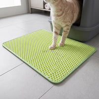 Double-Layer Cat Litter Mat with Spill Control and Sand Trapping