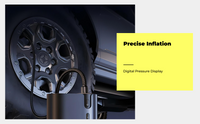 Cordless tire inflator with gauge