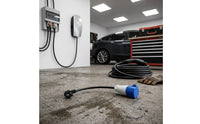 CEE Plug to Standard European Socket Adapter Safe EV Charging Cable Adapter Compatible Portable for Home Garages, Parking Spots