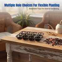 Flower Tray, Floral Sprouting Tray, PP Planting Tray, Durable Multi-Hole Nursery Tray