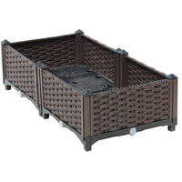Floor Standing Planter Box in Simple Style, Durable Plastic Not Easy to Deform, Ideal for Balcony Garden and Indoor Vegetable Growing