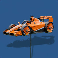 Motorcycle Wind Rotatable Rotating Motorcycle Statue 3D Design for Yard