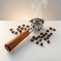 51 Mm Portafilter Handle Perforated Wooden Portafilter Handle Side Tabs