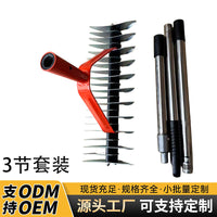 跨境新品不锈钢草坪枯草耙园林落叶耙梳理翻土除草松土器园艺工具