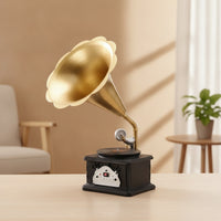 Desktop Figurine Retro Decorative Figurine with Base Tabletop Statue Vintage-Inspired Desktop Ornament Metal-Like for Collectors