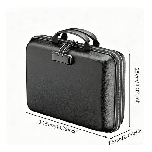 Portable Accordion File Case Large Capacity Fireproof Document Box for Office