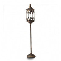 Candle Holder with Glass Lantern Rustic for Patio