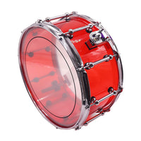14x6.5 inch Red Acrylic Snare Drum with Customizable Colors and Sizes