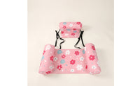 Lightweight Pool Lounger with Cloth Cover Foldable Inflatable Water Lounge Chair Compact Furniture Comfortable for Adults