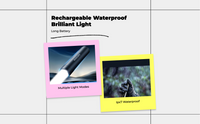 Waterproof rechargeable mini flashlight