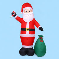 Quick Setup Inflatable Santa with Gift Bag Secure Giant Santa Inflatable Oversized Bright for Homeowners