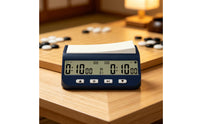 Compact Multifunction Game Clock Large Display Chess Clock with LCD Screen Lightweight Digital Chess Timer Professional for Tournament Players, Clubs