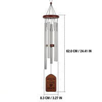Wooden Wind Chimes, Outdoor Wind Chimes for Garden & Patio, European Design Sympathy Gift, 62cm Custom Engraved