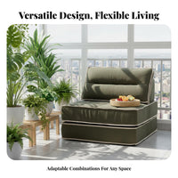 Tofu Block Sofa Nordic Design Interchangeable Seating Reconfigurable Scuffwithstandant for Hosts, Homeowners, Lounge Area
