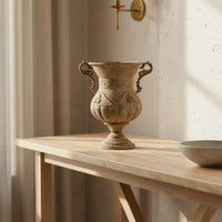 Iron Flower Vase Distressed Finish Rustic Vase Vintage Style for Garden