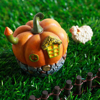 Rural Resin Craft Succulent Planter with Thatched Cottage and Light