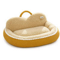 Cloud Pet Bed Fluffy Pet Bed with Handle Bolstered for Small Dogs, Kittens