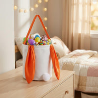 Ear Bunny Candy Pouch Gift Bag DIY Painting Easter Treat Bag for Crafters, Kids, Egg Search, Parties