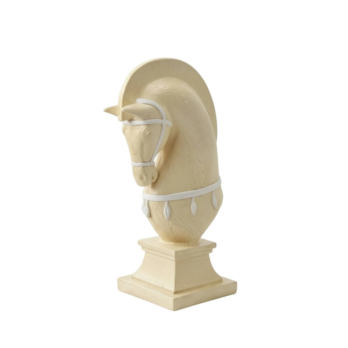 Horse Statue with Pedestal Base Tabletop Sculpture with Pedestal for Living Room