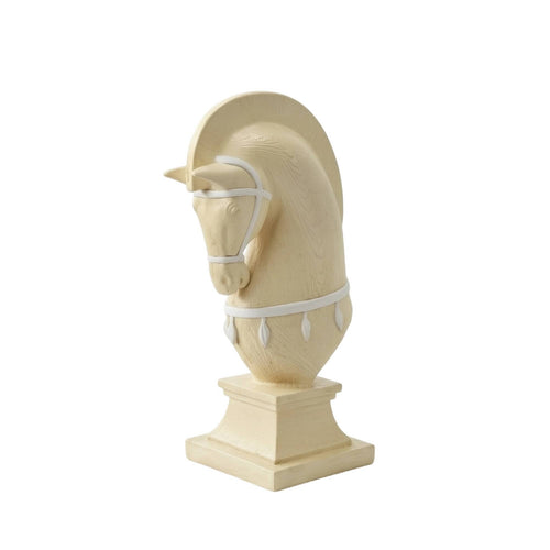 Horse Statue with Pedestal Base Tabletop Sculpture with Pedestal for Living Room
