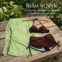 Swimsuits for Women with Long Sleeves and Polka Dot Design, Stylish with Shorts for Girls and Water Sports