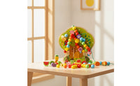 Tree-Shaped Wooden Threading Board Multicolor Threading Board with Beads Smooth Wooden Blocks Vibrant for Preschoolers, Toddlers, Home, Daycare