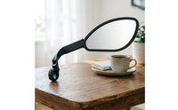 Easy to Install Flat Rearview Mirror Scratch Resistant Bike Rear View Mirror Universal Fit Vehicle Accessory Sturdy Frame for Cyclists, Scooter Riders, Cycling, Commuting