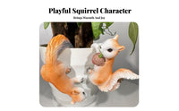 Lifelike Details Climbing Squirrel Pot Decoration Realistic Design Resin Squirrel Ornament Hand Painted Hanging Creature Ornament Waterproof for Plant Lovers, Gardeners, Micro-Landscape, Patio, Balcony, Office
