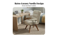 Upholstered Swivel Armchair Multi-Use Desk Chair With Armrests for Adults, Women