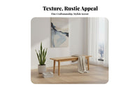 Multi-Purpose Backless Wooden Bench adaptable Wooden Plank Bench Minimalist Design Long Stool minimal design for Families, Homeowners, Interior Decorators, Living Room, Bedroom, Entryway, Hallway