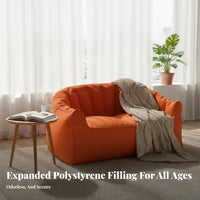 Highrear Beanless Chair Soft Fabric Cover Ergonomic Foam Lounger Fullphysique Support No Assembly Required for Students