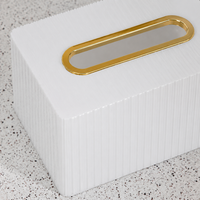 Transparent Acrylic Tissue Box, for Office and Living Room, Modern Minimalist Model 19.5 × 12.5 × 10 cm