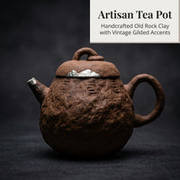 Retro Ruyi Teapot, Aged Rock Mud - Swirl Pattern