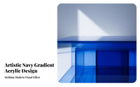 Gradient Acrylic Cube Table Klein indigo space-saving End Table Light Luxury design Easy to Clean for Homeowners, Young Adults