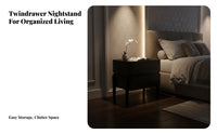Bedside Nightstand Multifunctional Single-Drawer End Table Easy Assembly