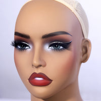 新款假发头模欧美模特头仿真头模项链双肩半身PVC模型头Mannequin